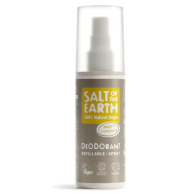 Salt of the Earth Vegan Natural Deodorant Spray Amber + Sandalwood Αποσμητικό Σπρέι, 100ml