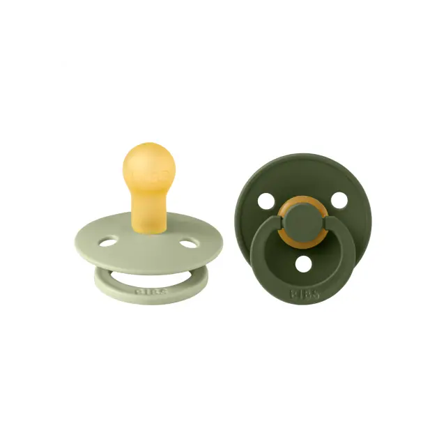 Bibs Πιπίλες Καουτσούκ για 0-6 μηνών Colour Sage & Hunter Green 2τμχ
