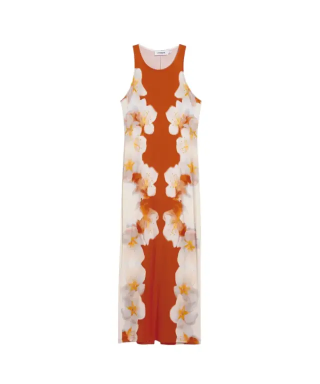 Desigual - Γυναικείο Φόρεμα Maxi Jasmine 26SWVK37-7002 Πορτοκαλί - XS