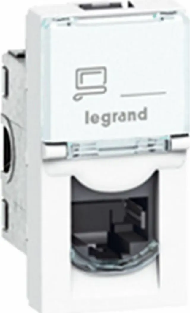 RJ45 socket Mosaic category 5e UTP 1 module white