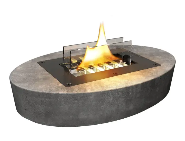 Επιτραπέζια Εστία Φωτιάς Carnation Tenderflame με διάρκεια καύσης 4 - 5 ώρες, χωρητικότητα δεξαμενής 500ml και διαστάσεις 32x22x7cm - Concrete TF-100153 2