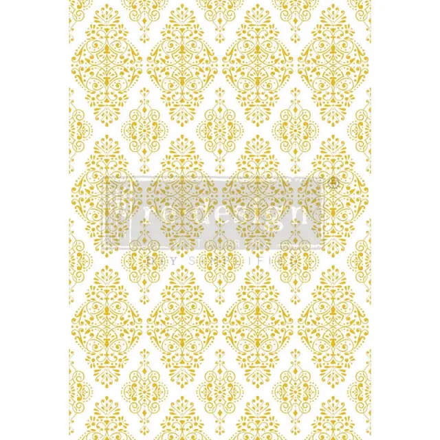 Χαρτί Decor Transfer Prima Re-Design, Kacha Gold damask, 61x89cm
