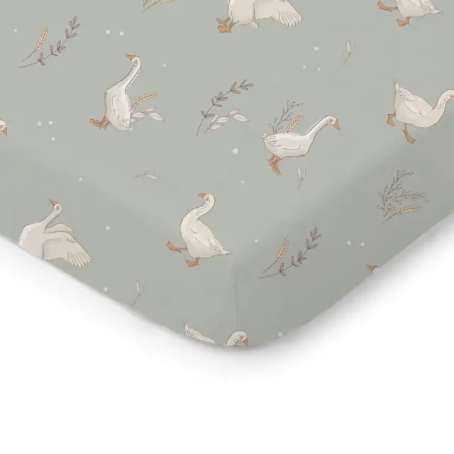 Σεντόνι Κούνιας με Λάστιχο 120x60cm Happy Goose Color Olive 5904067052529