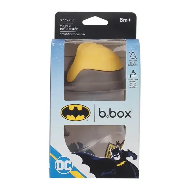 B.Box Παιδικό Ποτηράκι Sippy Cup Batman από Πλαστικό Γκρι 240ml 3