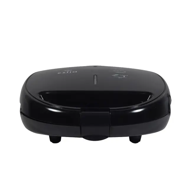 ESTIA ΤΟΣΤΙΕΡΑ BLACK & INOX 2 ΘΕΣΕΩΝ 850w ΜΕ ΑΠΟΣΠΩΜΕΝΕΣ ΑΝΤΙΚΟΛΛΗΤΙΚΕΣ ΠΛΑΚΕΣ 2