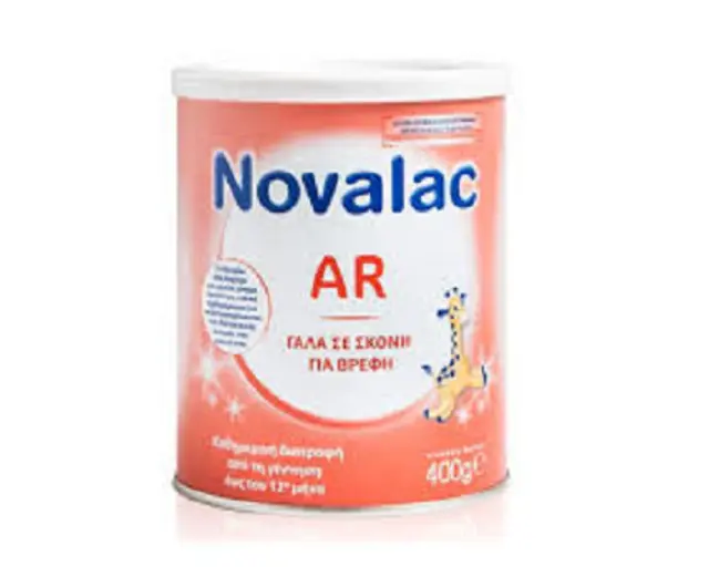 Novalac AR 0-12m Βρεφικό Γάλα σε Σκόνη που Αντιμετωπίζει τις Ήπιες και Μέτριες Αναγωγές, 400gr 2