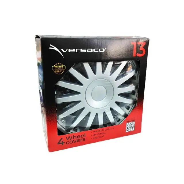 Versaco Σετ Τάσια Αυτοκινήτου 4τμχ 13" Ασημί - Wheel Covers 90006
