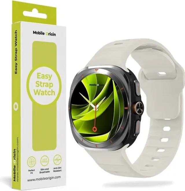Mobile Origin Easy Strap Silicone Galaxy Watch Ultra 47mm Starlight