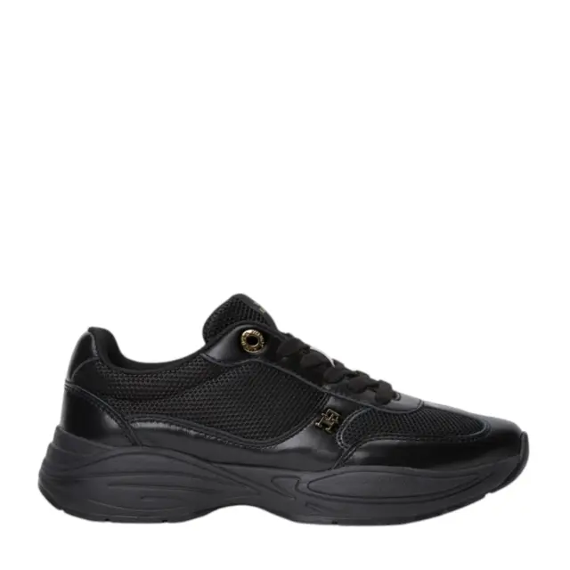 Γυναικεία Δερμάτινα Sneakers Tommy Hilfiger FW0FW09413-BDS Μαύρα Μαύρο - 36