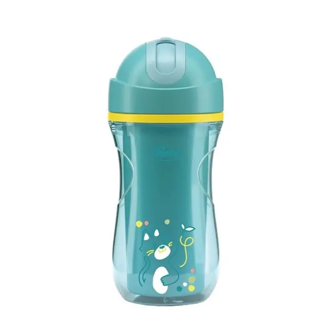 Chicco Sport Cup Ποτηράκι με Καλαμάκι Τιρκουάζ 14m+ 266ml