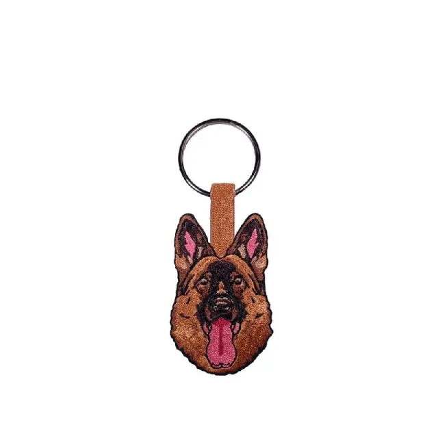ActionLab Κεντητό Μπρελόκ German Shepherd Μονόχρωμο 2