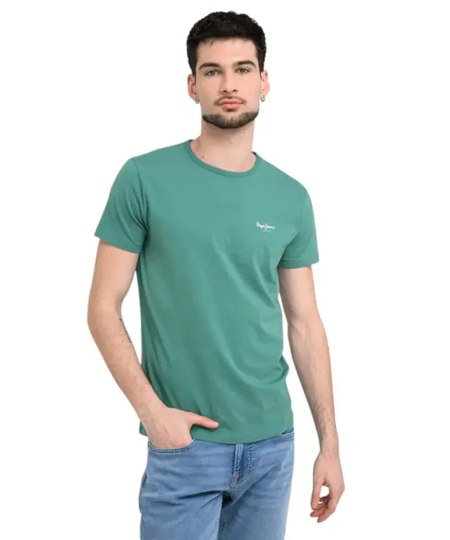 Pepe Jeans - Ανδρικό T-shirt Original Basic PM5010180-671 Πράσινο Ανοιχτό - 2XL