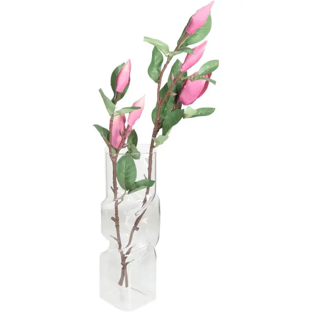 Βάζο Διάφανο Γυαλί 9.5x9.5x25cm 2