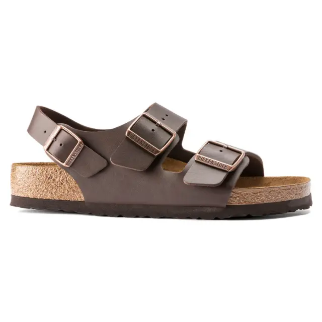 Birkenstock Πέδιλα Unisex Birko-Flor(ανθεκτικό υλικό της Birkenstock-επιτρέπει την επαφή με το νερό) Καφέ BIR/MILANO 034703 DAR BROW