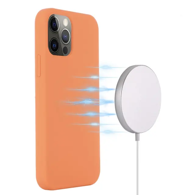 Θήκη Σιλικόνης με MagSafe για iPhone 13 Pro-Orange OEM 2