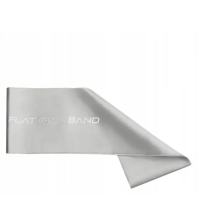 4FIZJO Λαστιχο Κορδέλα Αποκατ/σης Flat Band Σκληρό Ασημί (2m) - 0446