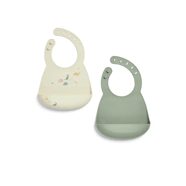 Σετ Σαλιάρες Σιλικόνης 2 Τεμαχίων Mamas & Papas Dino Teal 24280131