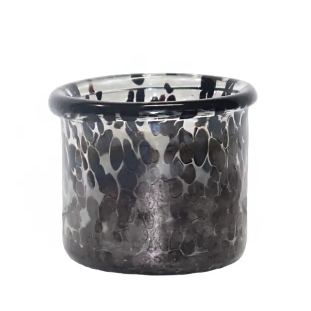Κηροπήγιο "drops" φυσητό γυαλί διαφ/μπλε 19x8cm Zaros 26673 IN253