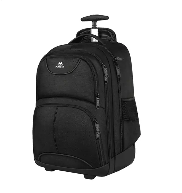 Σακίδιο πλάτης Τροχήλατο 45L Laptop 18” Matein 1178 μαύρο - One Size