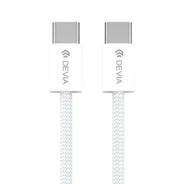 Καλώδιο Σύνδεσης USB 2.0 Devia EC325 Braided USB C σε USB C PD 60W 1m Smart Λευκό N63881