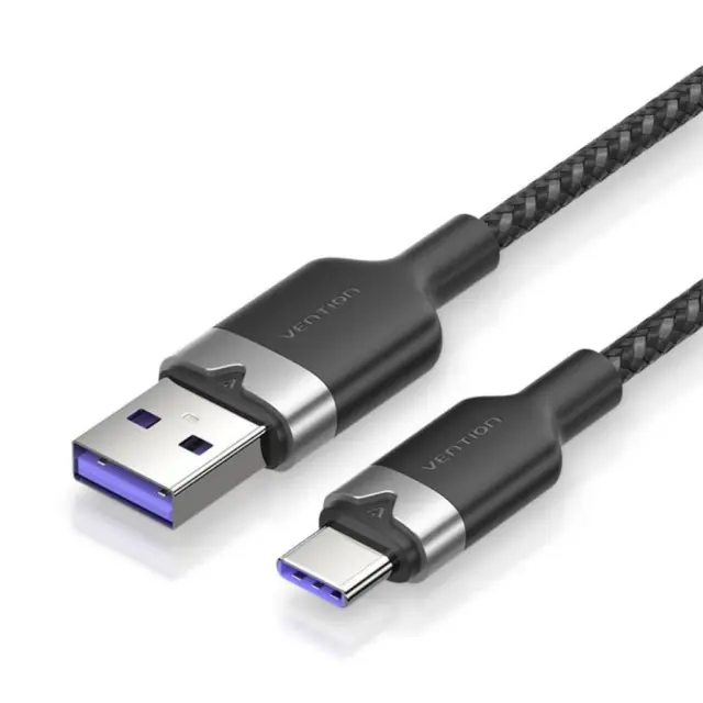 VENTION USB 2.0 A Male to C Male 6A Cable 1M Gray Flexible PVC Type (CWBHF) (VENCWBHF)