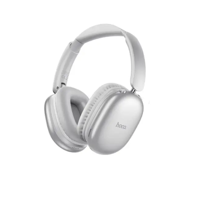 Wireless Ακουστικά Stereo Hoco W73 Graceful HiFi Audio v6.0 400mAh 45 Ώρες Ομιλίας AUX USB-C Ασημί