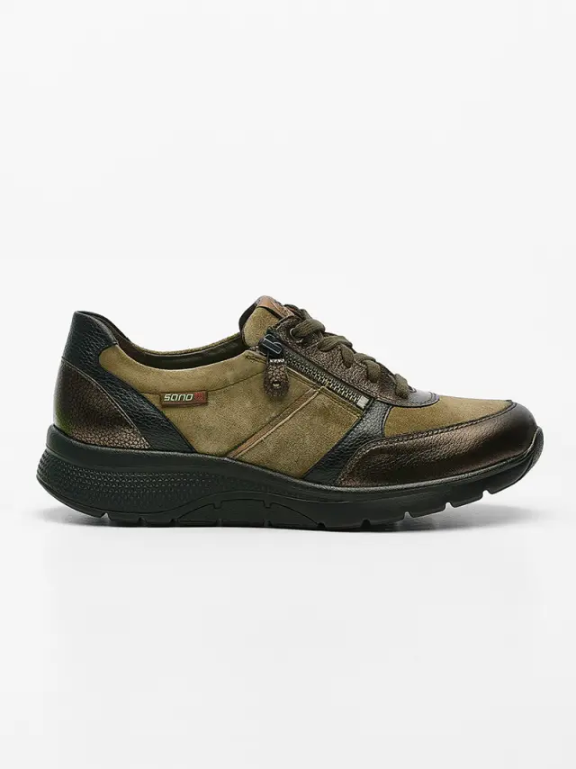 Mephisto/Sano Sneakers Γυναικείο δέρμα/δέρμα Nubuck Πράσινο SAN/IZAE OLIVE 3