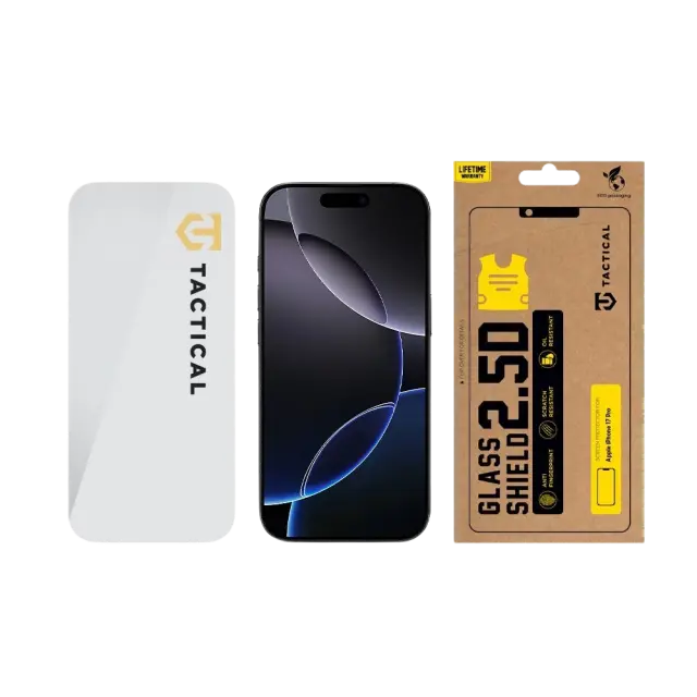 Tactical Glass Shield 2.5D for Apple iPhone 18 Pro/17 Pro Clear 3