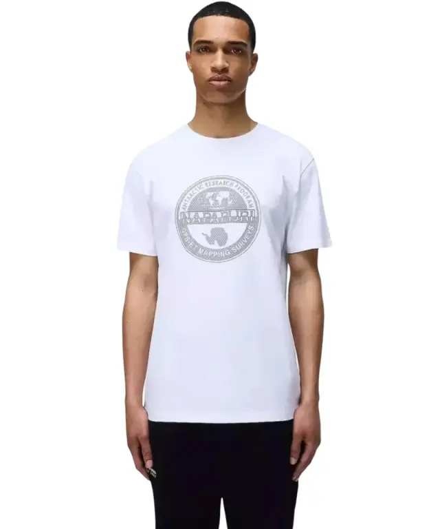Napapijri - Ανδρικό T-Shirt S-Bollo SS 2 NP0A4I3C-002 Λευκό - S 3