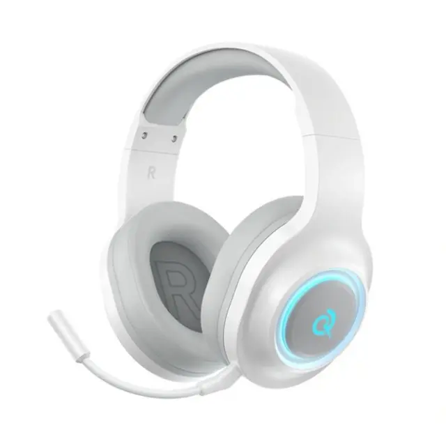 QCY Gaming Headphones Heroad V200 Tri-Mode with 7.1 Sound 240h Battery & Detachable Microphone White