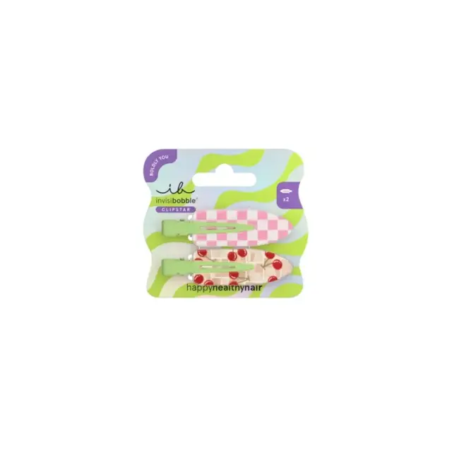 Invisibobble Boldly Clipstar Cherry Topping Τσιμπιδάκια Μαλλιών, 2τεμ