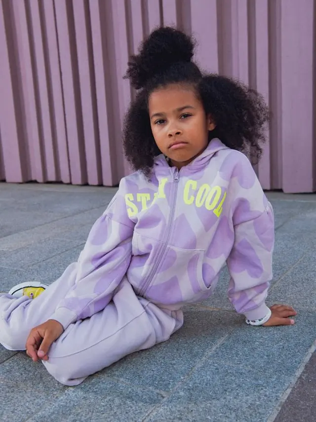 Παιδικό Παντελόνι Φόρμας για Κορίτσια Lilac Jogger ΜΩΒ 2