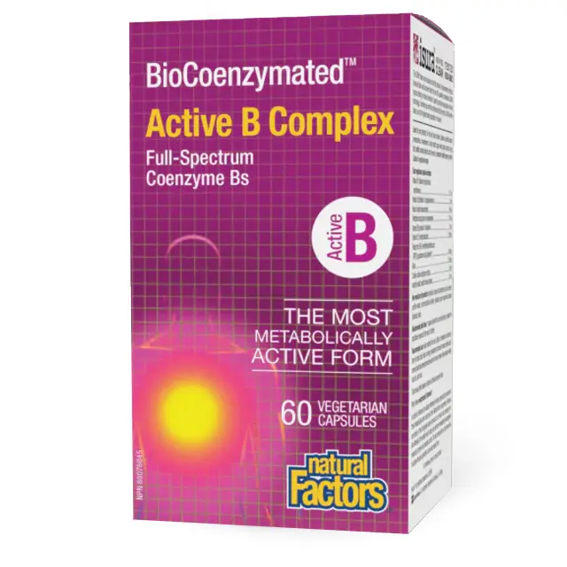 Natural Factors Biocoenzymated Active B Complex 60 Capsules