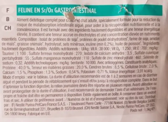 Purina Vet Feline EN Gastrointestinal 1,5kg