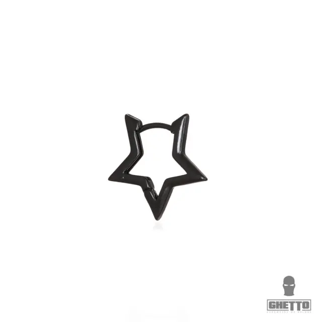 Ghetto Kpop Star Earrings 1 Pcs Black