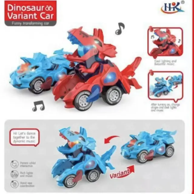 Αυτοκινητάκι σε Σχέδιο Δεινόσαυρος με Ηχητικά Εφέ 668B Πολύχρωμο για 3+ 038492 2