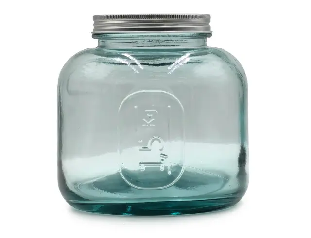 Δοχείο με καπάκι Glass Drops Storage (5796) Aπό 100% ανακυκλωμένο γυαλί, Xωρητικότητας 1500ml , Διαστάσεων Ø 15 x Υ 15 cm 5796 2