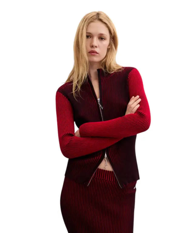 Desigual - Γυναικεία Πλεκτή Ζακέτα Jers Bloody 26WWJF22-3092 Κόκκινο 2