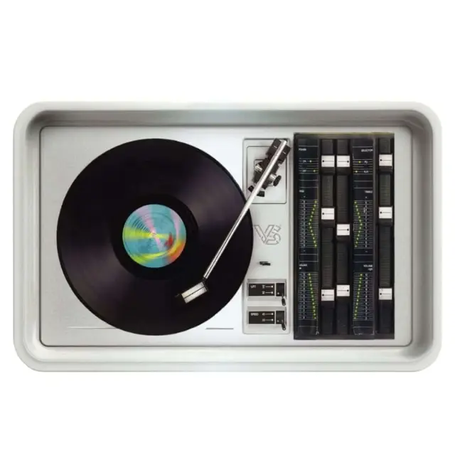 V-Syndicate Syndicase Plus Record Player Rolling Tray with Storage Tin Box 3