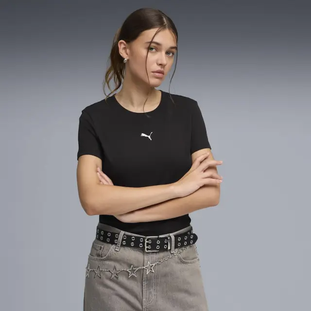 PUMA W ESS Centered Cat Logo Tee (692916-01) - L