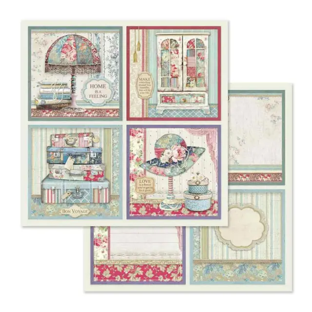 Χαρτί Scrapbooking Stamperia Διπλής Όψης - 4 Frame Decorations - 31x30cm