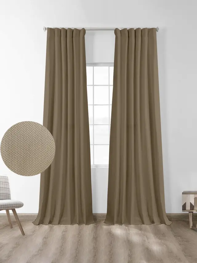 Κουρτίνα μπλακάουτ Foresta Mocha 145x280 Sunshine