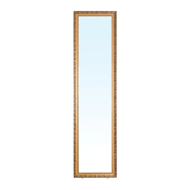 Καθρέπτης Δαπέδου/Τοίχου MIRROR Αντικέ Καφέ/Χρυσό MDF 39x2.5x148cm 2