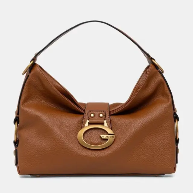 Guess - Γυναικεία Τσάντα Ώμου Μεσαία Camden HWBB9308180-COG Καφέ
