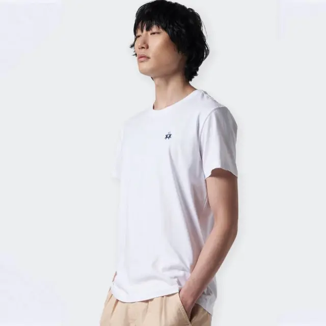 La Martina - Ανδρικό T-Shirt Regular Fit CCMR04-JS206-00001 Λευκό - 3XL