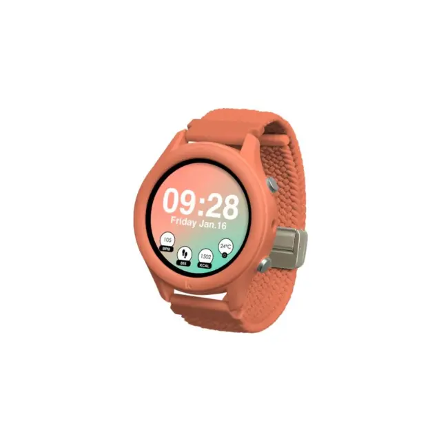 KIDYWOLF Ρολόι Smartwatch με οθόνη αφής επαναφορτιζόμενο - Ροδακινί 182730