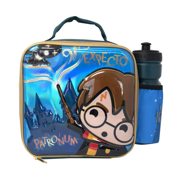 Ισοθερμική τσάντα και παγούρι Harry Potter Kawaii Embossed 3D