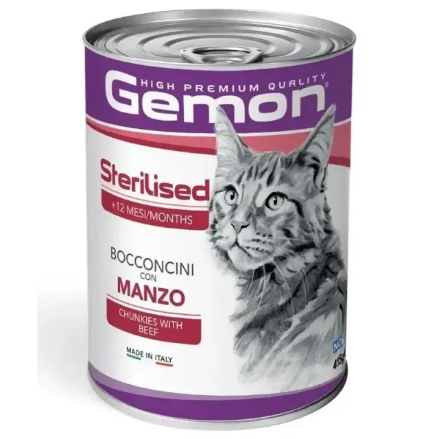 Gemon Cat Chunkies Sterilised Beef 415g