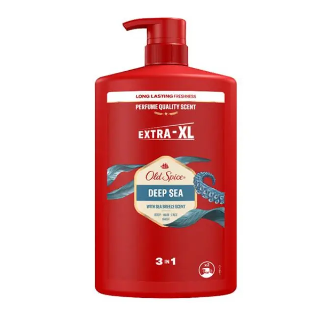 Old Spice Deep Sea Shower Gel & Shampoo XL 3-in-1 Αφρόλουτρο & Σαμπουάν για Άνδρες, 1000ml