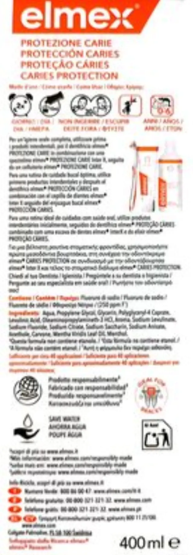 Elmex | Caries Protection Στοματικό Διάλυμα για Προστασία από την Τερηδόνα | 400ml